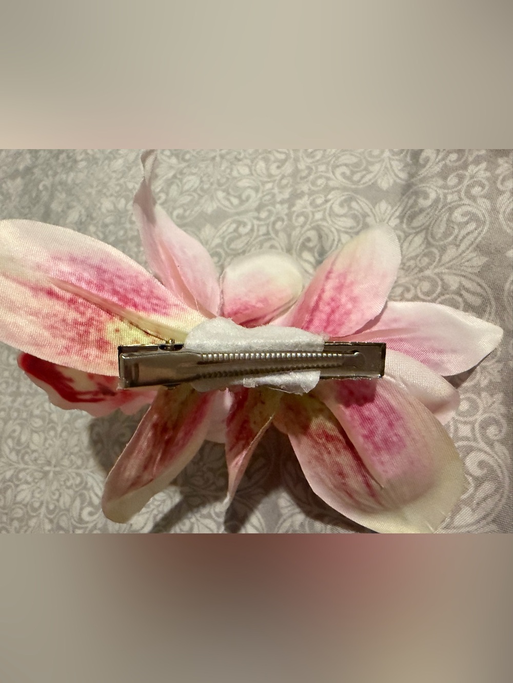 Pink Orchid Hair Clip - Picture 3 of 3
